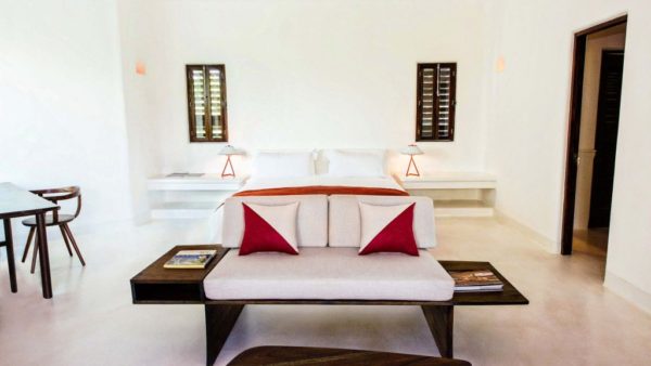 The bedrooms at Hotel Esencia in Tulum