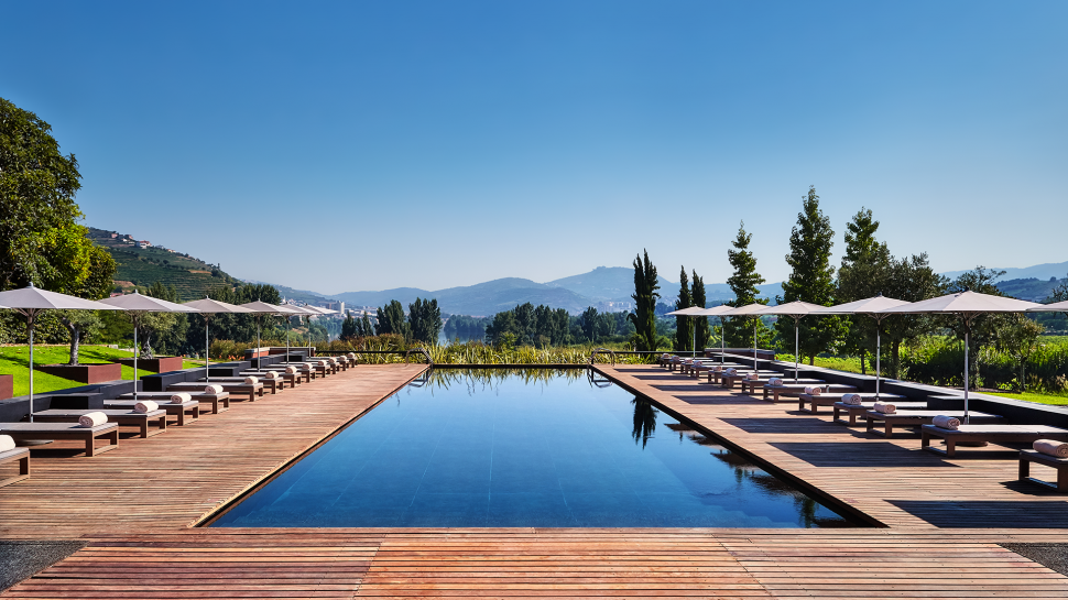 the gorgeous pool at the Six Senses Douro Valley