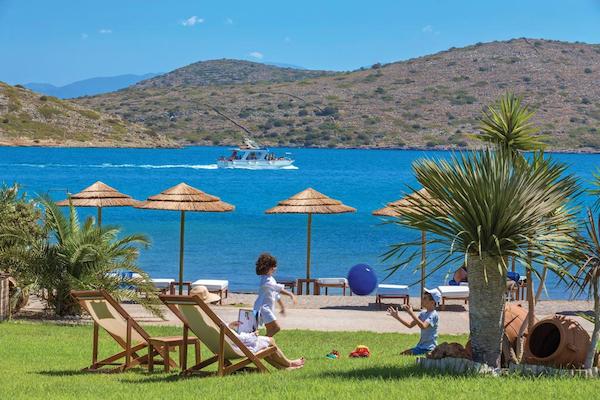 the beach club at Elounda Gulf Villas & Suites