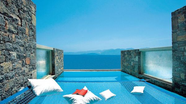 The private pool at Elounda Peninsula All Suite Hotel
